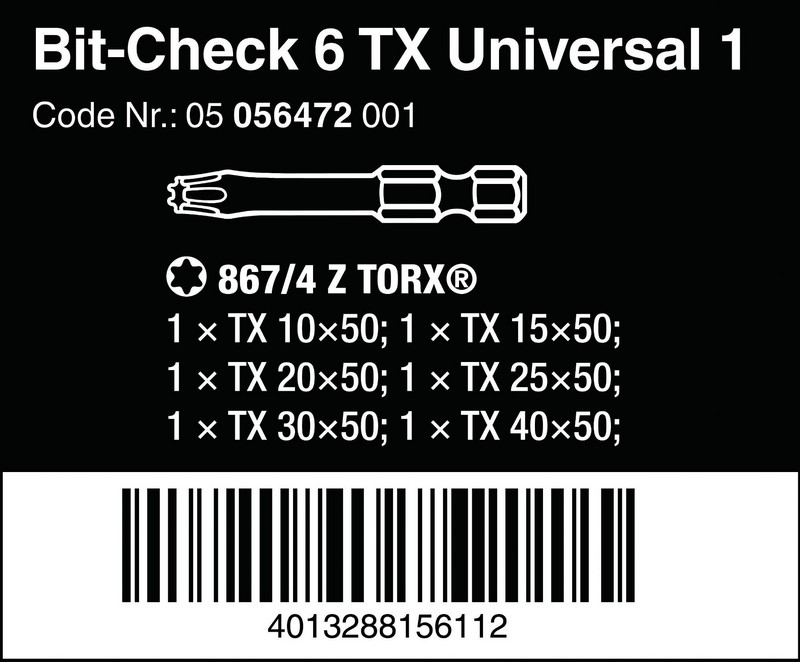 Zestaw bit-check 6 TX universal 1, 6CZ.