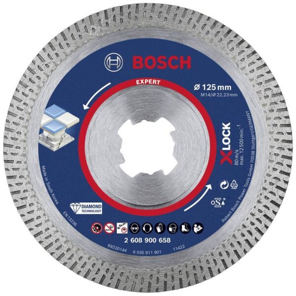 Tarcza diamentowa expert hard ceramic 125*1.4 x-lock