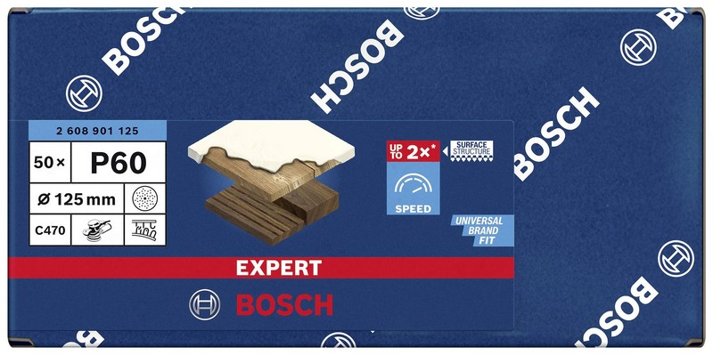 Krążek przyczepny 125mm expert EXC470 G60 perforowany