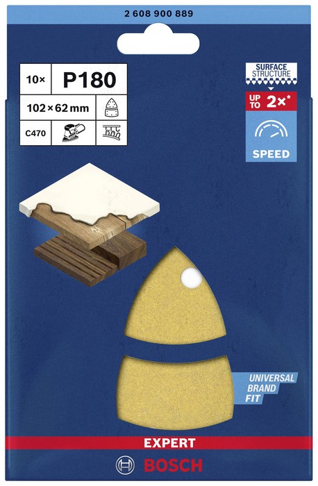 Papier ścierny expert EXC470 102*62 G180 10PC.