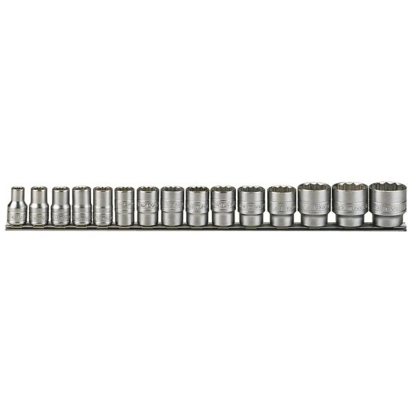 Zestaw nasadek 12-KĄTNYCH 1/2'' M1215AF, 15EL.+LISTWA