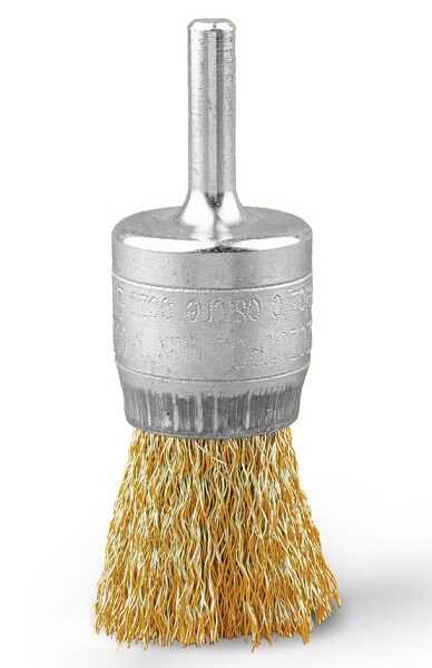 Szczotka pędzelkowa drut mosiężny trzpień 6mm, FI10mm
