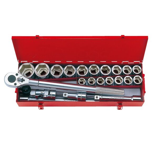 Zestaw nasadek 3/4'' 23 części krótkie 6-KĄT.21-50mm+AKCES.