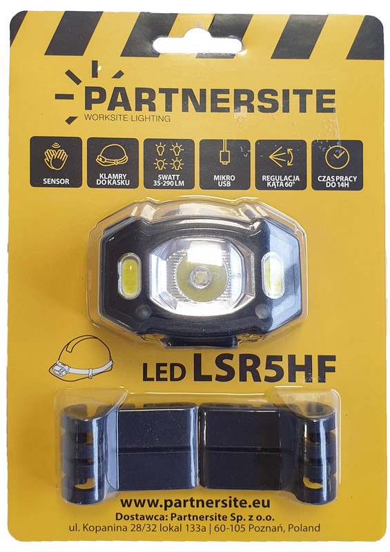 Latarka czołowa akumulatorowa USB LSR5HF