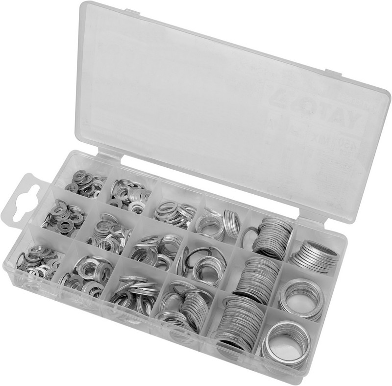 Zestaw podkładek aluminiowych 450 szt. MIX rozmiarów