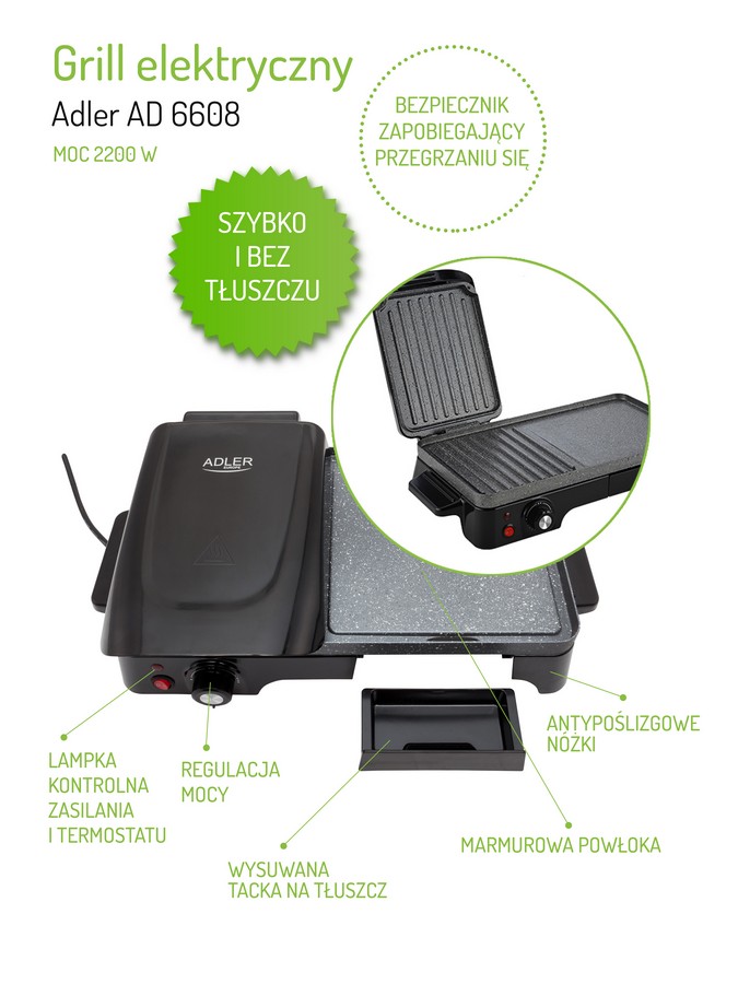 Grill elektryczny AD 6608