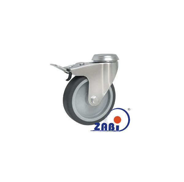 Koło meblowe tworzywo+guma 125mm obudowa z OTWOREM+HAM.M27TH
