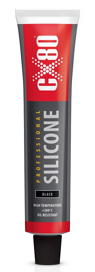 Silikon professional czarny wysokotemperaturowy 80ml tuba