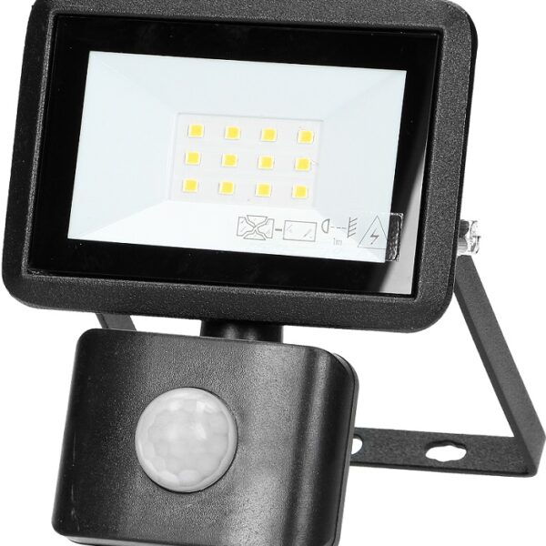 Naświetlacz LED z PIR 10W 800LM IP44 4000K