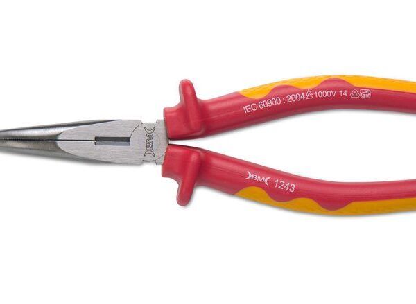 Szczypce półokrągłe odgięte 200mm w izol do 1000V