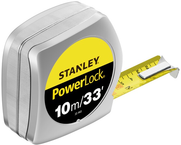 Miara powerlock chrom obudowa plastikowa calowa 10M/33 *25mm