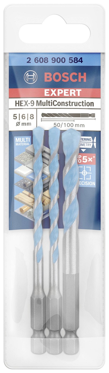 Zestaw wierteł expert multiconstruction HEX-9 SET 3PC