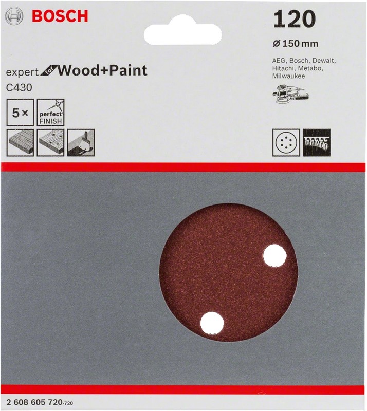Papier ścierny RW D150 G120 5PC