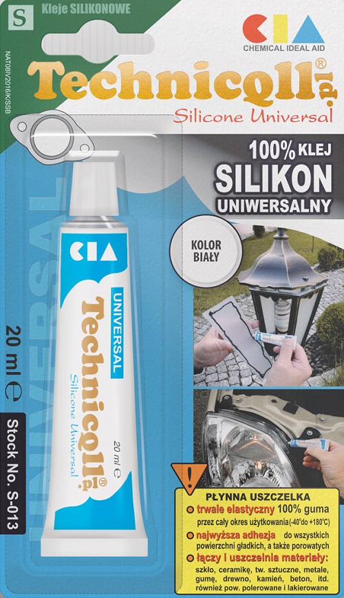 Klej silikon uniwersalny biały 20ml
