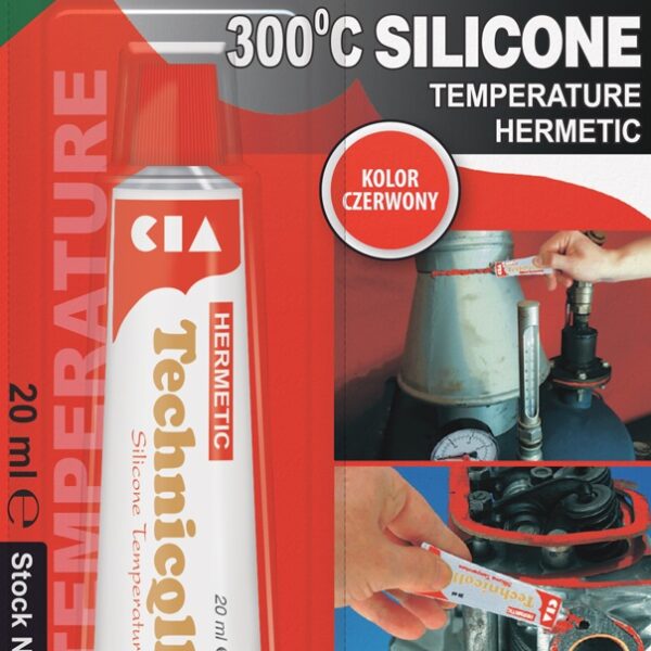 Silikon wysokotemperaturowy czerwony 20ml