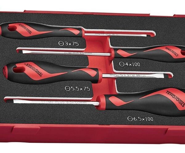 Zestaw wkrętaków płaskich teng tools TEAMD04N, 4szt.