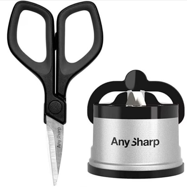 Zestaw ostrzałka Anysharp classic silver + mini nożyczki