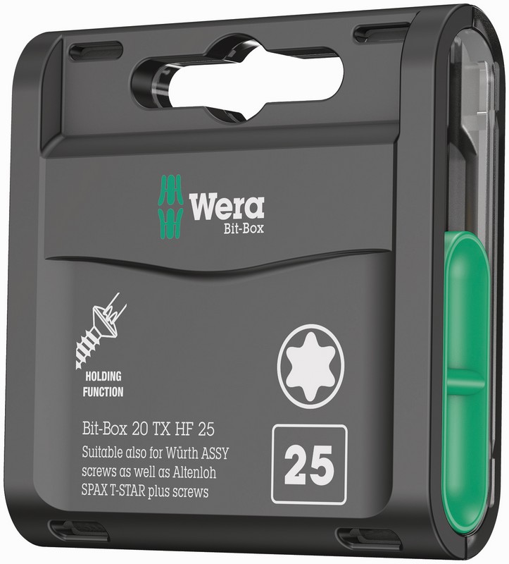 Zestaw bit-box 20 TX HF, TX 25mm, 20 sztuk würth, spax