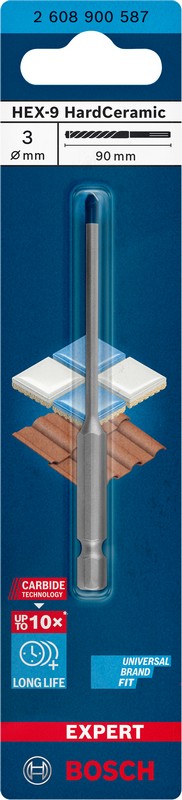 Wiertło HEX-9 expert hard ceramic 3*90mm
