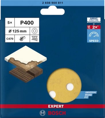 Papier ścierny expert EXC470 D125 G400 8OTW 5PC.