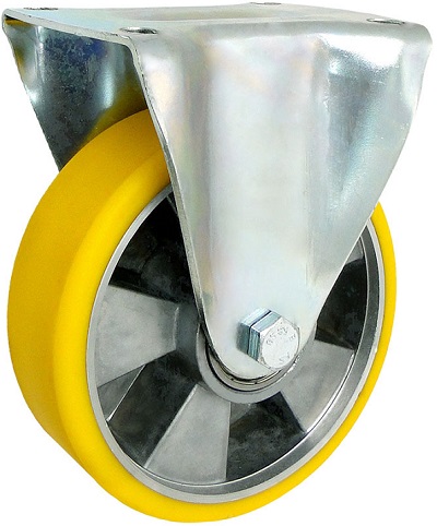 Koło aluminium-poliuretan 200mm obudowa stała A63P