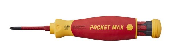 Wkrętak z magazynkiem bitów pocketmax electric, 4 bity