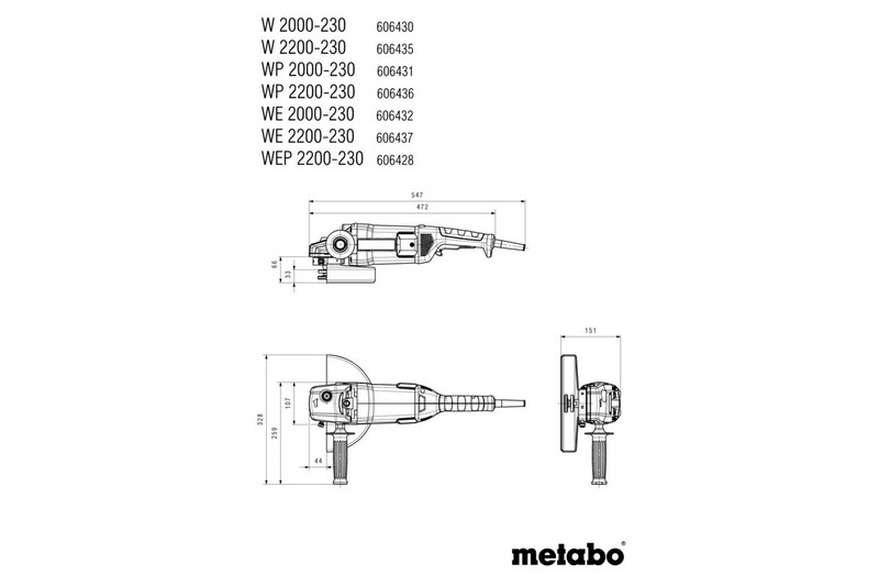 Szlifierka kątowa 230mm WE 2000-230