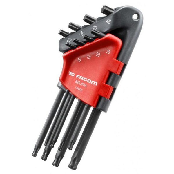 Zestaw kluczy trzpieniowych torx, długich z KULKĄ,T10-T45