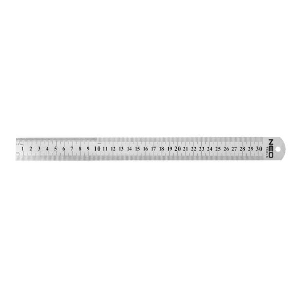 Przymiar liniowy 30cm, stal nierdzewna