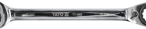 Klucz płasko-oczkowy z grzechotką 19mm