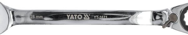 Klucz płasko-oczkowy z grzechotką 28mm