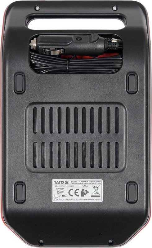 Kompresor samochodowy z wyświetlaczem LED 120W