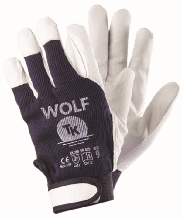 Rękawice monterskie na rzep, wolf rozmiar 9