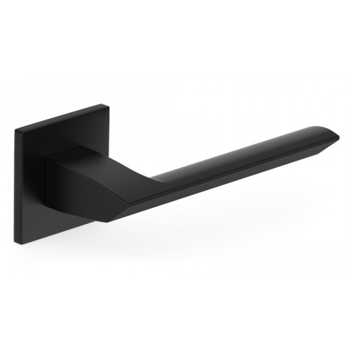 Klamka quanta kwadratowy szyld K, szylf FIT 6mm czarny