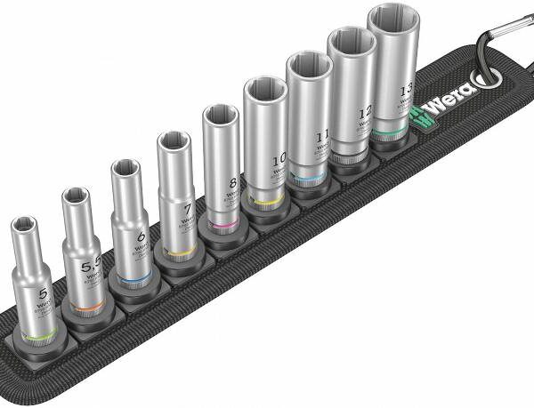 Zestaw nasadek udarowych długich 1/4'' 5-13mm, 9CZ.