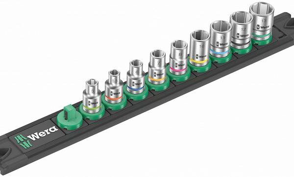 Zestaw kluczy nasadowych zyklop 1/4'', 9CZ listwa magnetyczn