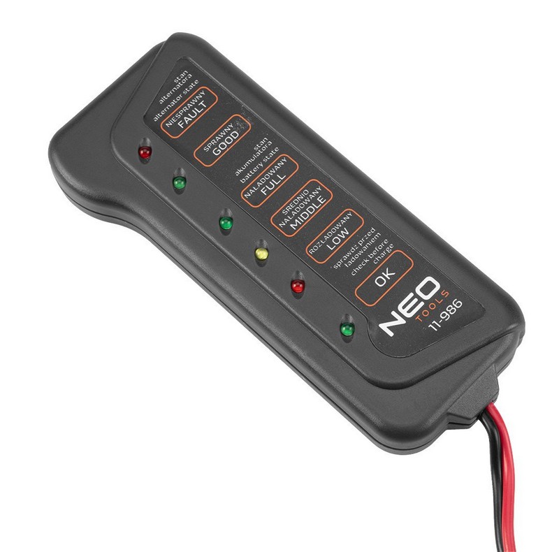 Tester akumulatorów i ładowania 12V LED