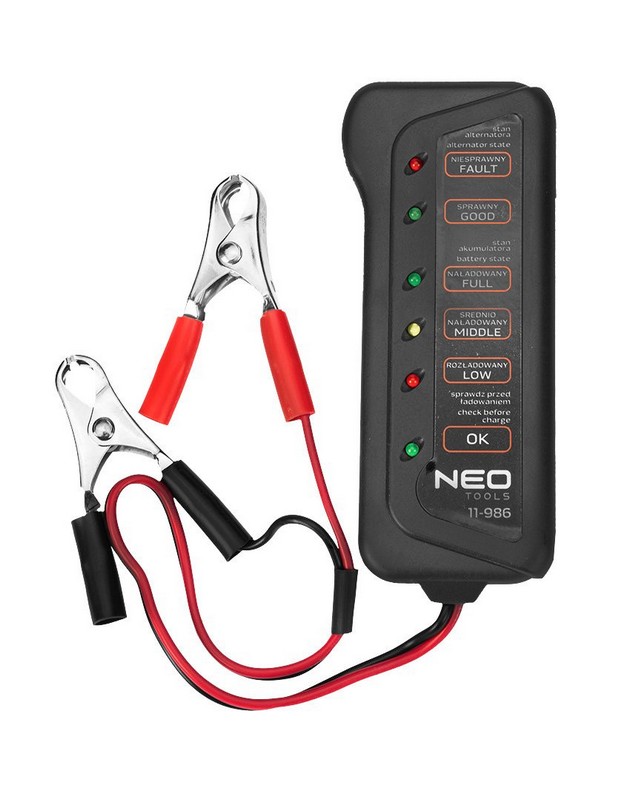 Tester akumulatorów i ładowania 12V LED
