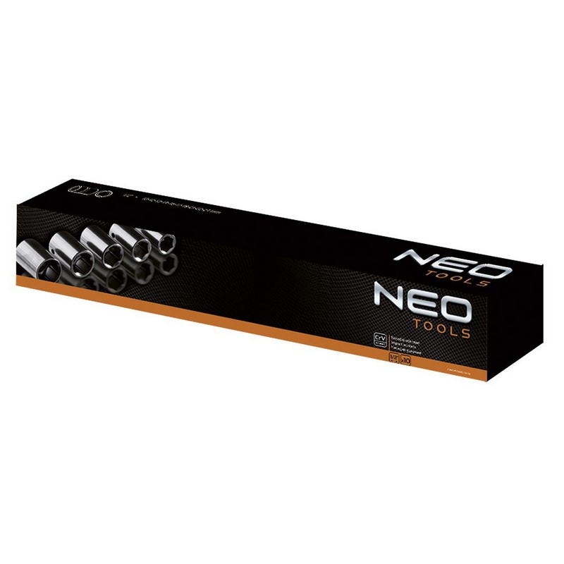 Nasadki udarowe 1/2'' 10-24mm 10 sztuk