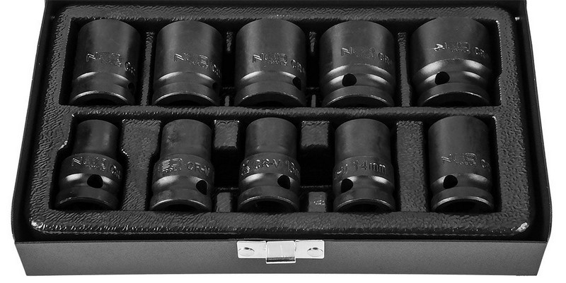 Nasadki udarowe 1/2'' 10-24mm 10 sztuk