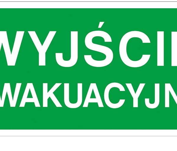 Znak bezp. wyjście ewakuacyjne, PCV 200X400