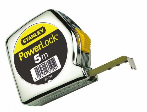Miara powerlock, chromowana obudowa plastikowa 5M/19mm [L]
