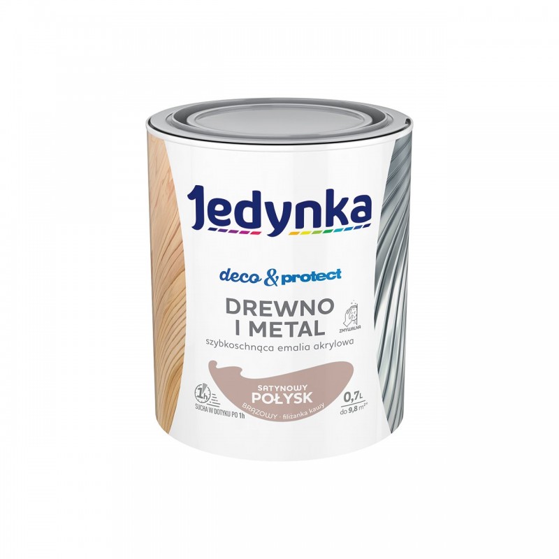 Jedynka deco&protect drewno i metal satyna brązowy 0,7L