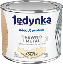 Jedynka deco&protect drewno i metal satyna kremowy 0,2L
