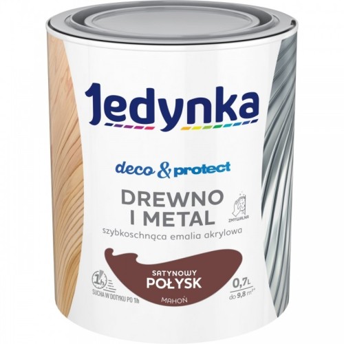 Jedynka deco&protect drewno i metal satyna mahoń 0,7L