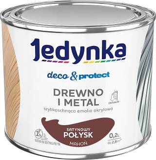 Jedynka deco&protect drewno i metal satyna mahoń 0,2L