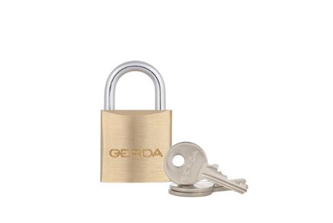 Kłódka pałąkowa mosiężna brass line KMZ S5010A 50mm