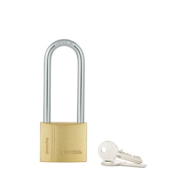 Kłódka pałąkowa z wyd.mosiężna brass line KMZ S40H66