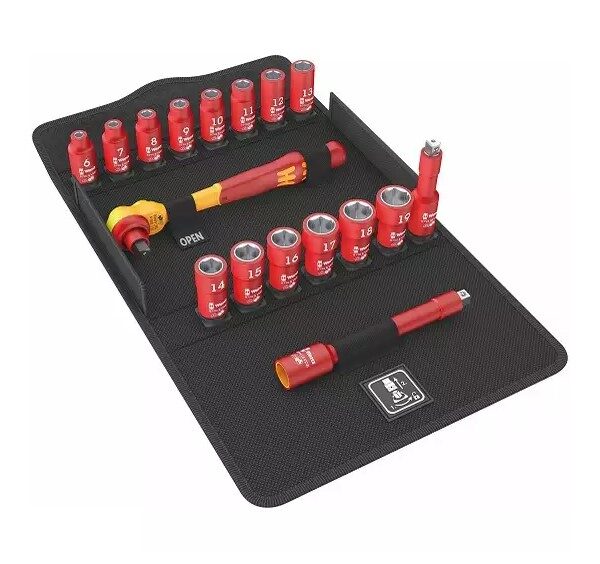 Zestaw z grzechotką zyklop 3/8'' VDE, 8100 SB VDE 1, 17CZ.