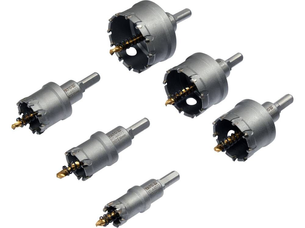 Zestaw otwornic TCT do metalu 6szt.